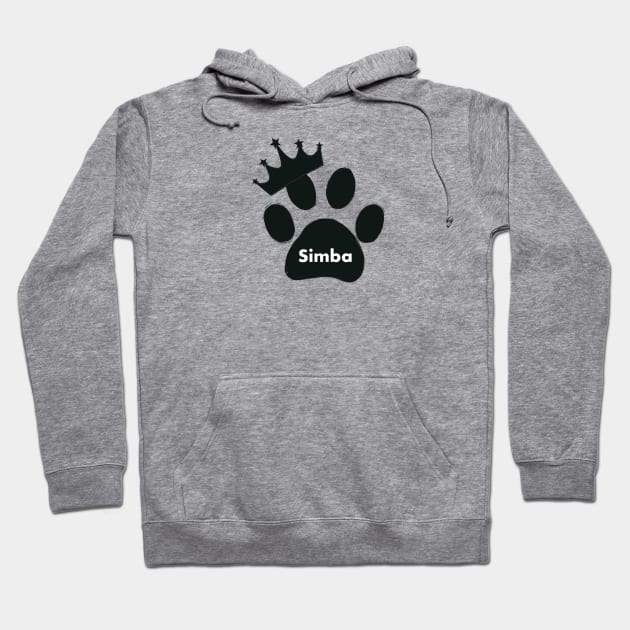 simba cat name made of hand drawn paw prints Hoodie by GULSENGUNEL